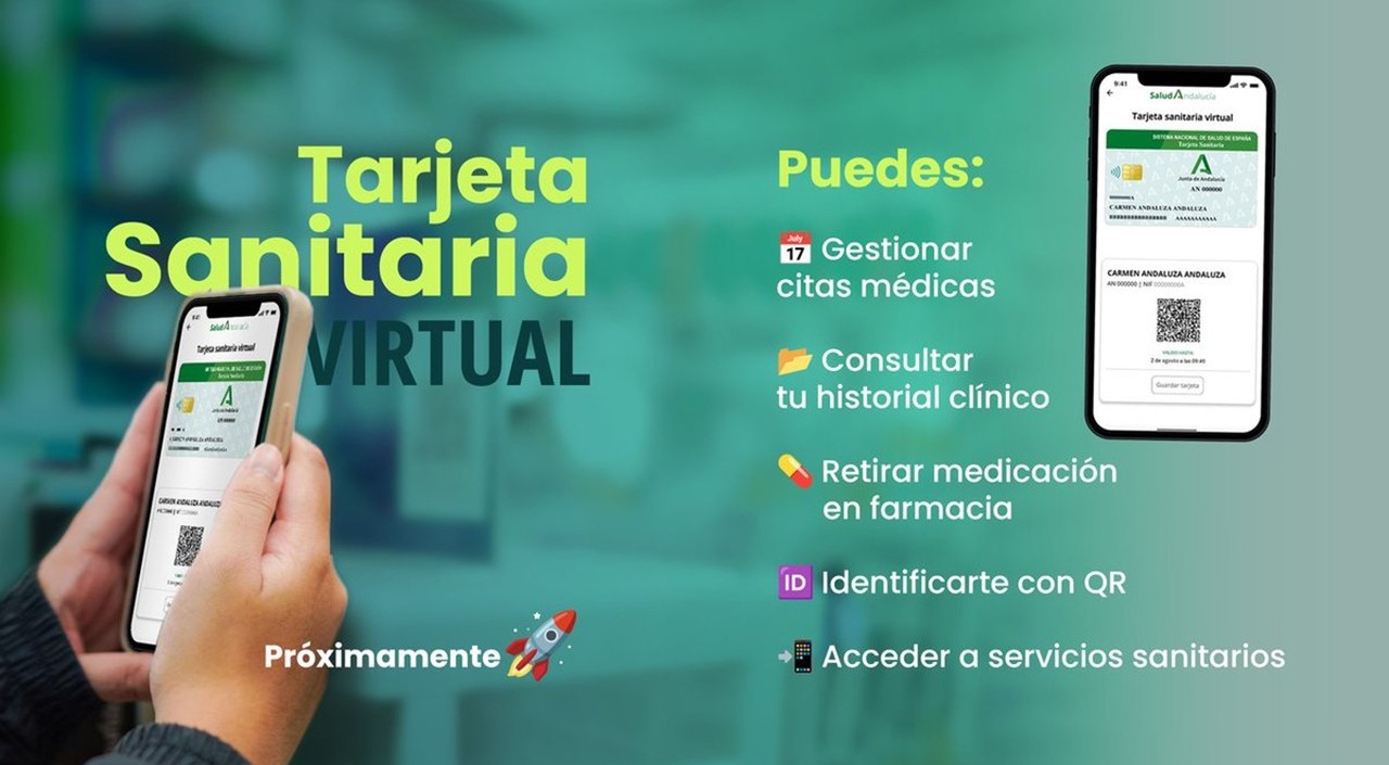La nueva Tarjeta Sanitaria Virtual entra en vigor el 26 de marzo en Andalucía