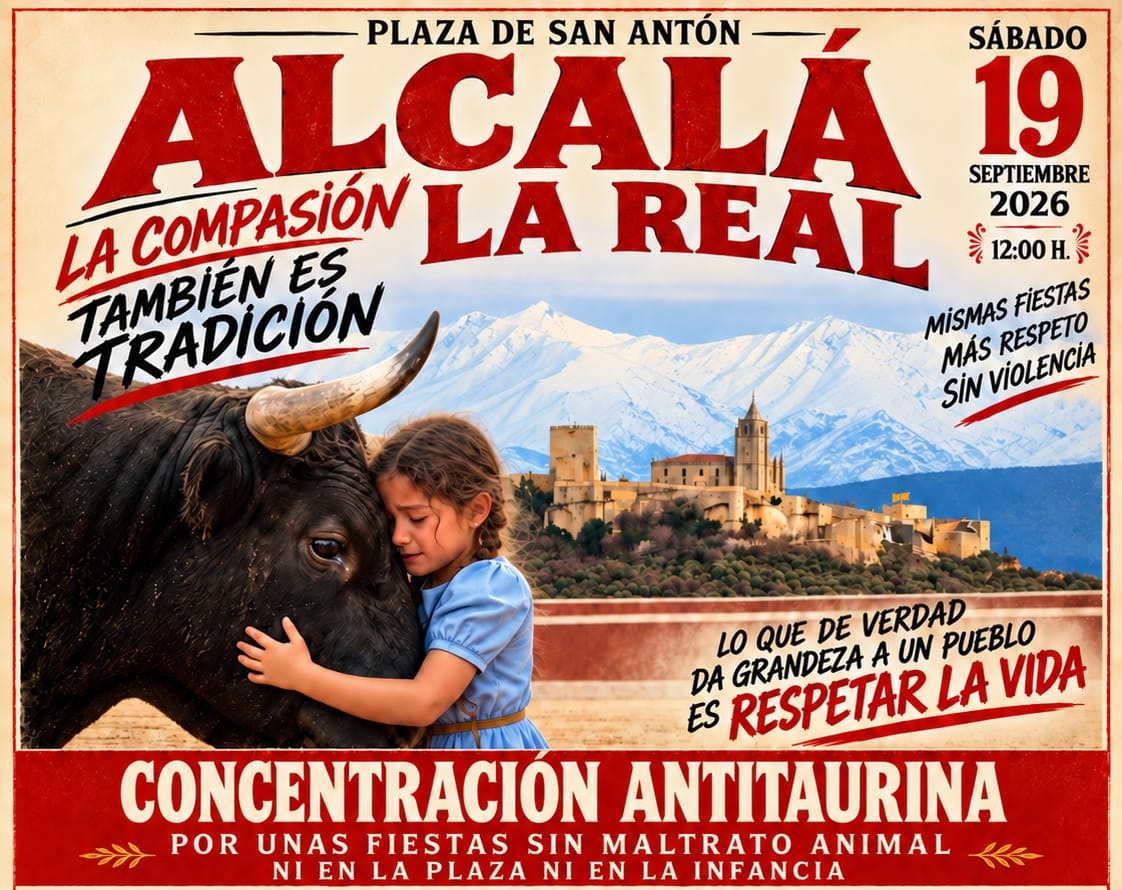 Alcalá la Real acogerá una nueva concentración antitaurina el 19 de septiembre