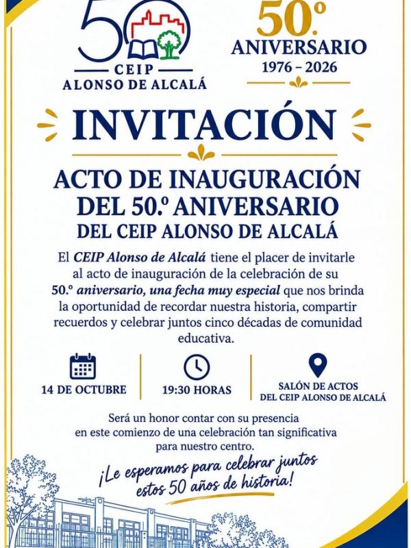Acto de inauguración 50º aniversario CEIP 