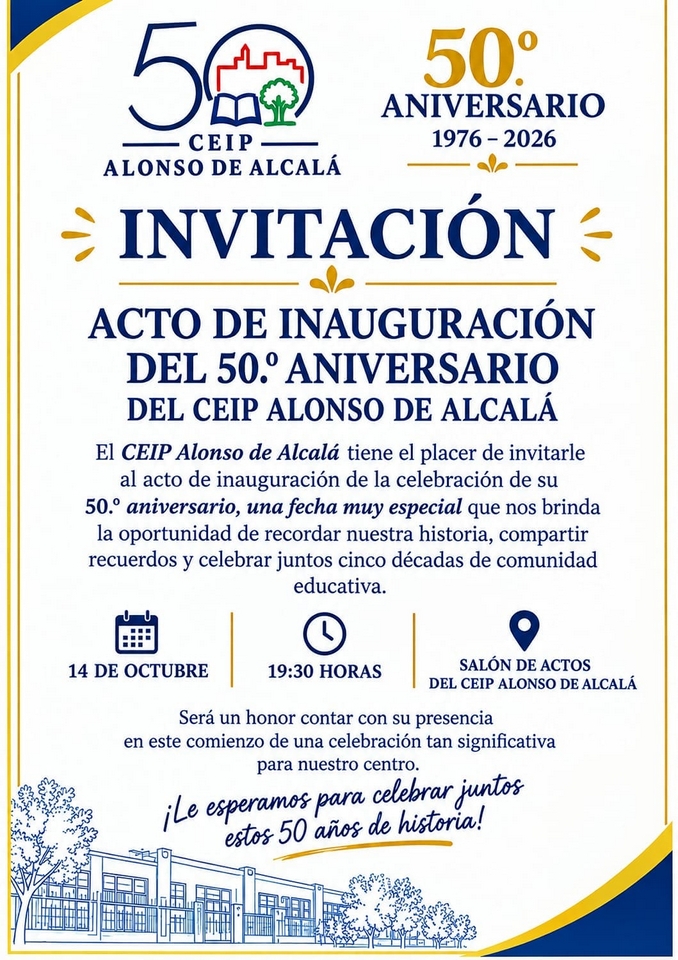 Acto de inauguración 50º aniversario CEIP 
