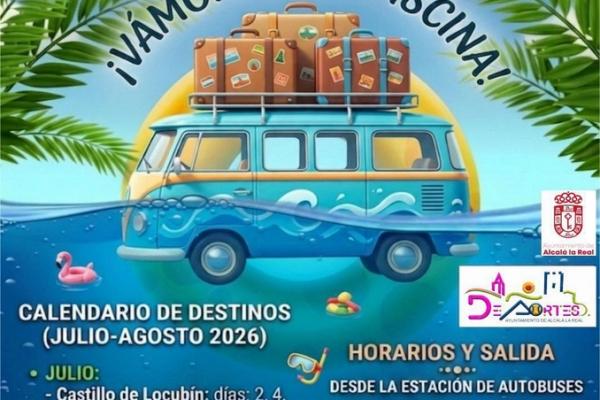 Autobús gratis a las piscinas de Almedinilla y Castillo de Locubín