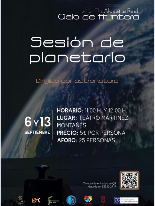 Sesión de planetario con un astronauta